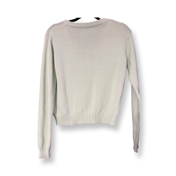 Brandy Melville V-Neck Sweater Light Green Lime Light Mint XS Longsleeve Knit. - Picture 8 of 13
